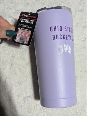 Ohio State Buckeyes 20oz Stainless Steel Tumbler Purple LogoBrands New